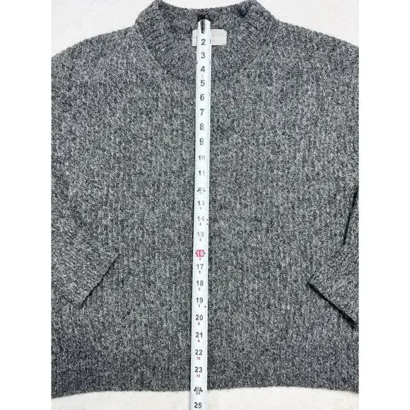 Everlane Grey Alpaca Wool Blend Sweater Medium M New Luxury Minimalist Knit - Picture 3 of 10